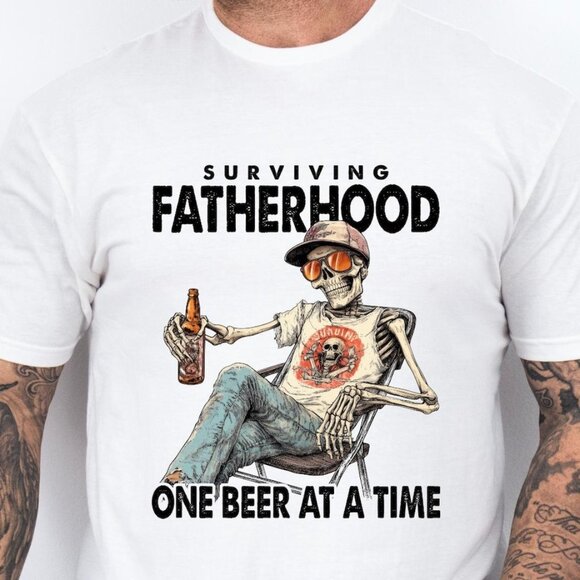 Tops - Surviving Fatherhood One Beer At A Time Shirt